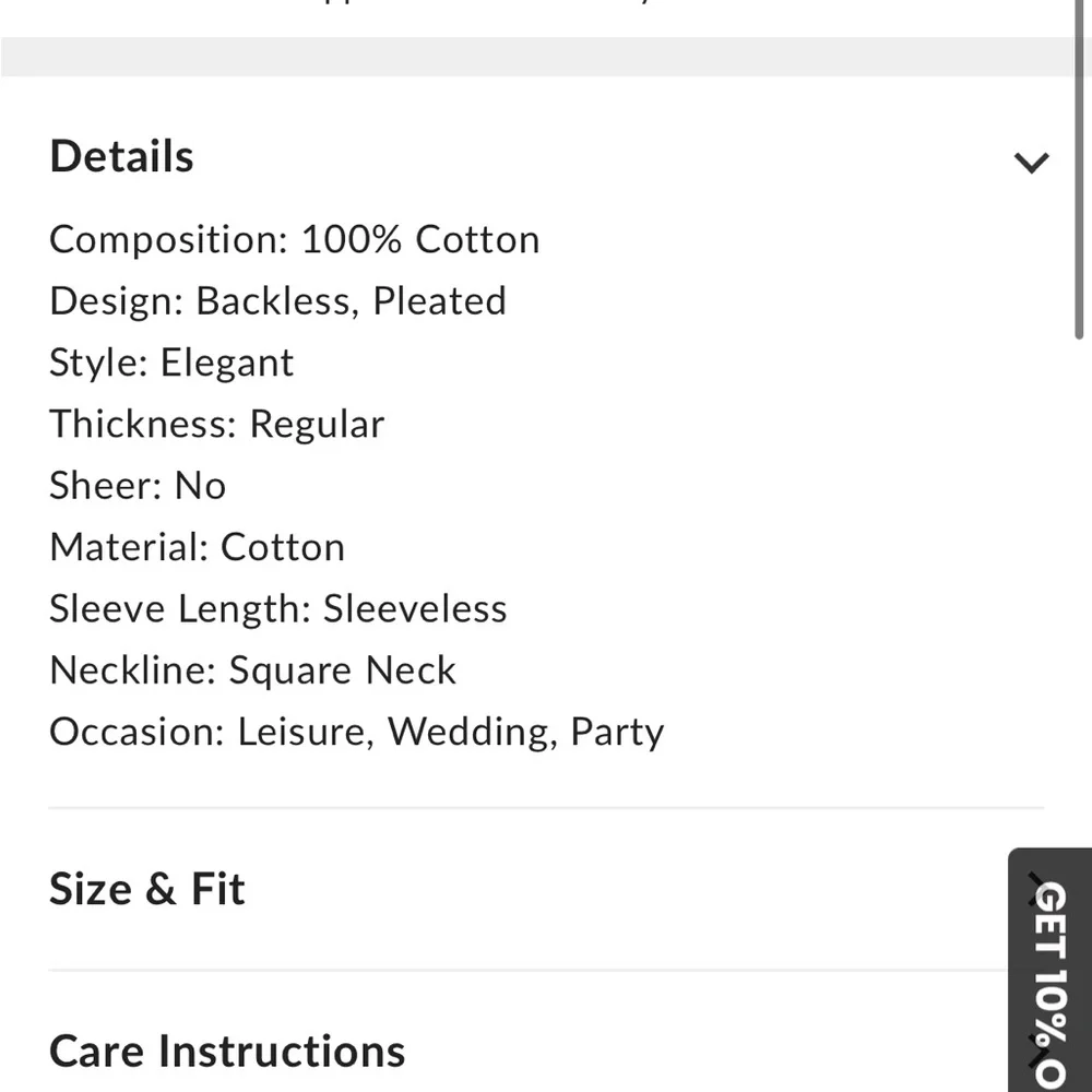 Brand New 100% cotton Commense white dress for wedding reception - Picture 3 of 4